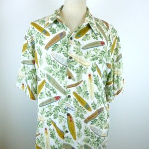 Vintage REYN SPOONER Dietrich Varez SURFBOARD surfing Hawaiian Shirt XL